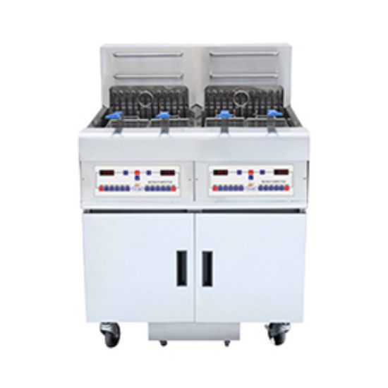 Picture of Fat Chef Electric 2 Tanks, 4 Baskets Chip Fryer