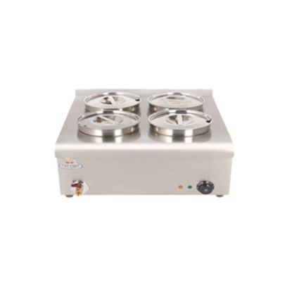 Picture of Fat Chef 4 Pot Wet Heated Bain Marie 