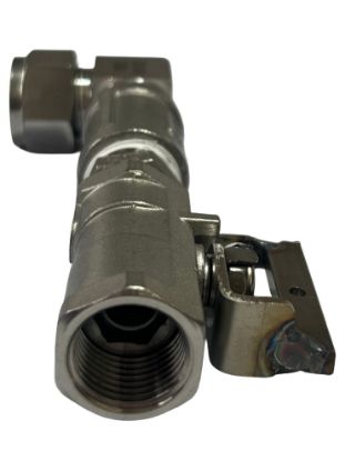 Picture of Chinese Henny Penny oil pump gage Stainless steel 90 degree angle ball valve 